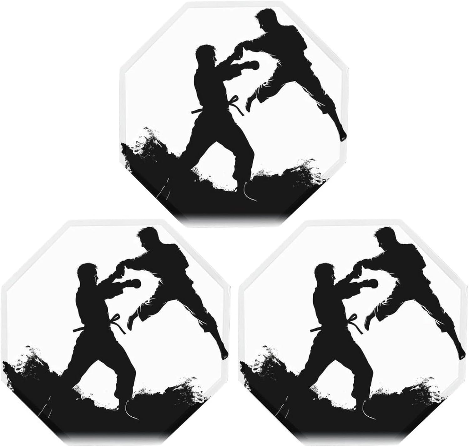 Ctagon Metal Sign for Home, Modern Display Plate for Kitchen, Kickboxing Plates Accent Hanging Wall Decorations 3PCS for Living Room, Bedroom, Hallway, Hotel