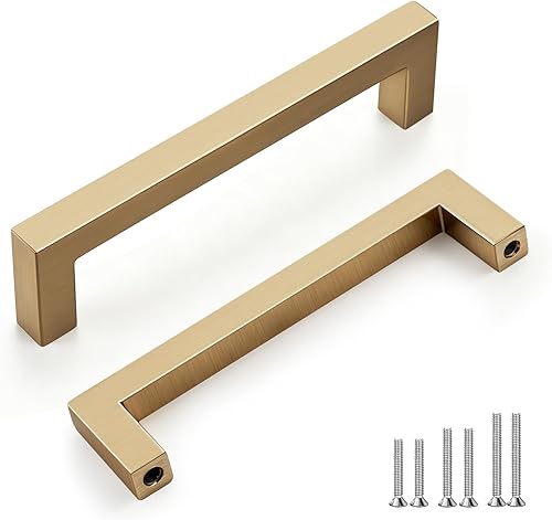 GOBEKOR Cabinet Pulls - Solid Zinc Alloy Kitchen Cabinet Handles & Knobs for Dra