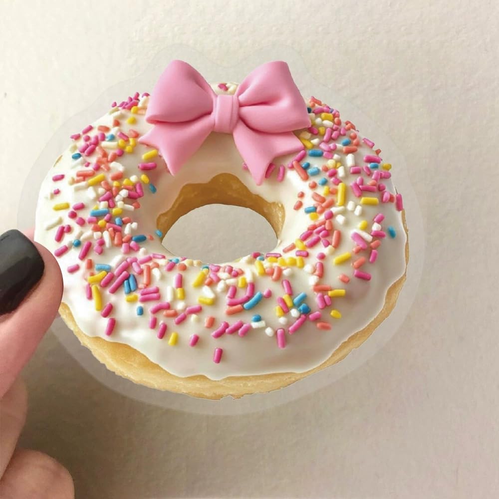 Donut Stickers for Laptop(50 PCS),Gift for Children Teens Adults Girl Boys,Doughnut Transparent Waterproof Stickers for Skateboard,Scrapbook,Bike,Phone,Computer,Luggage Water Bottle Guitar - Image 2