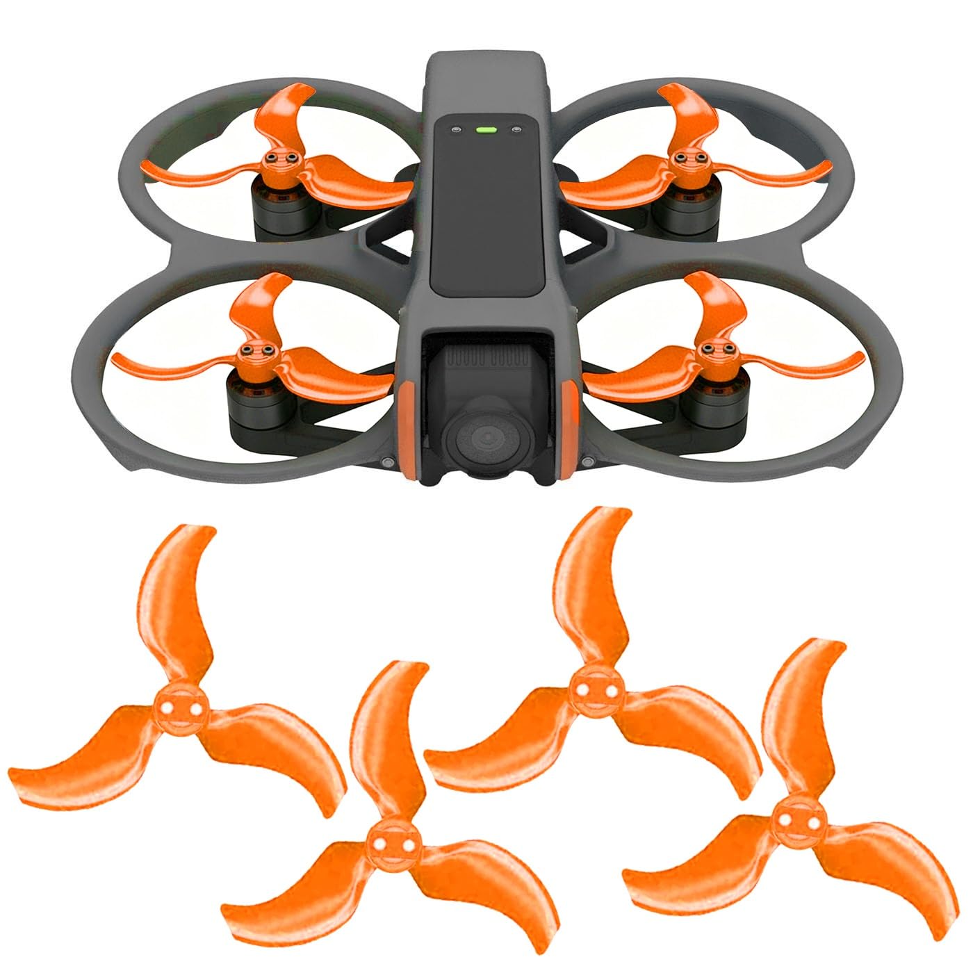 Stealth Propellers for DJI Avata 2 - Black, 4 pcs(Orange)