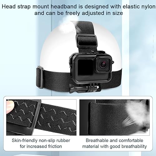 Miniatura 3 de Taisioner Gopro Accessories Kit for GoPro Hero 121110987654,Chest Strap Harness, Backpack Strap,Shoulder Strap,Wrist Strap,Head Strap Mount