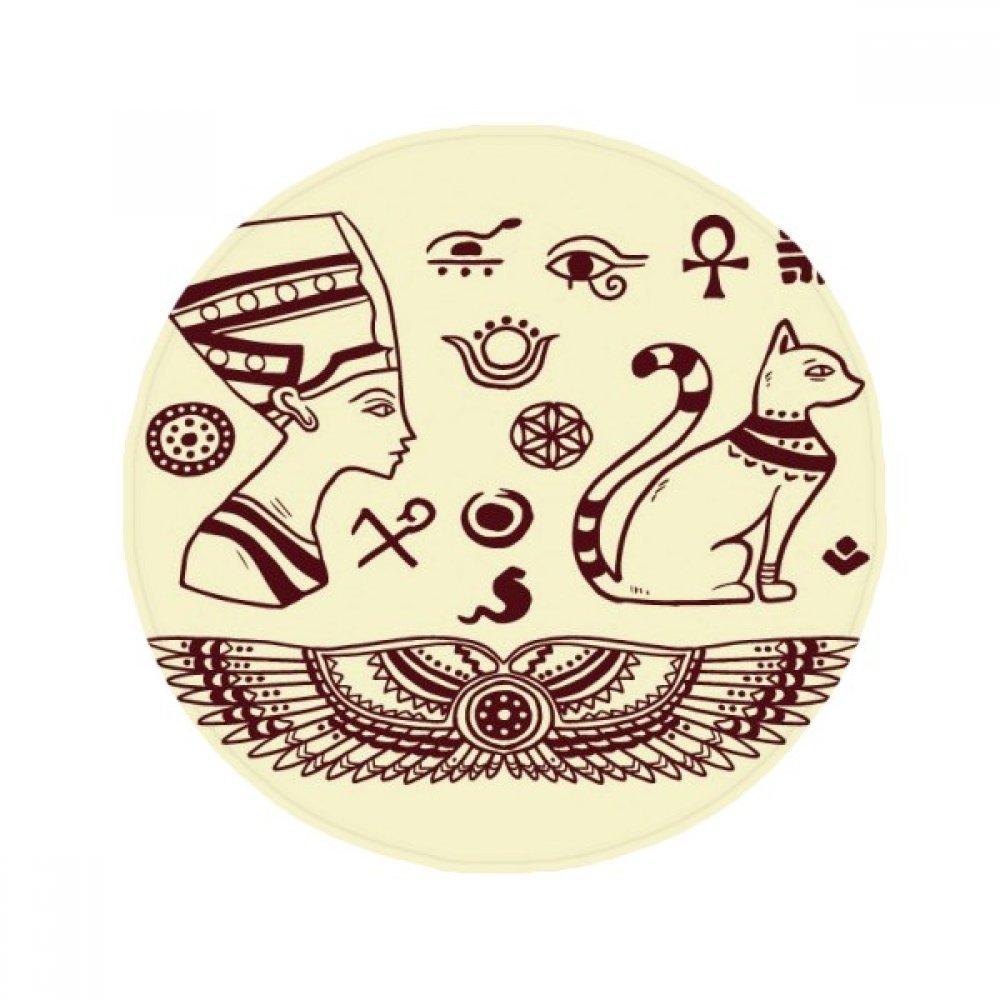 Tapis de cuisine antidérapant motif chat pharaon lavable 60x60cm