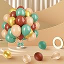Lazybeee™ Balloons, 50 pcs 12 Inch Balloons, Latex Balloons for Balloon Garland Arch as Party Decorations, Birthday Decorations, Wedding Decorations (Sage/Khaki/Black/Gold) gallery image