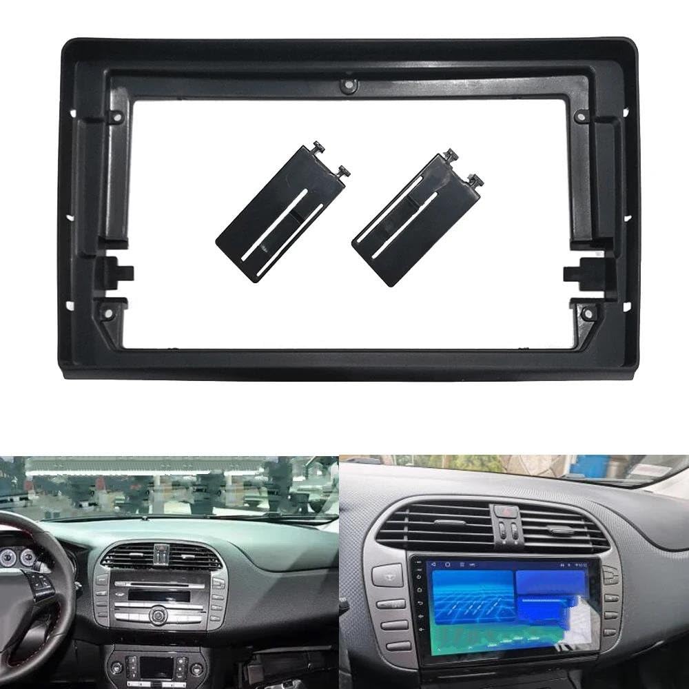 Façade de Voiture, pour Fiat, pour Bravo 198 (2006-2016) Panneau autoradio 9 Pouces, pour Lecteur MP5 Cadre stéréo 2 DIN, pour façade de Tableau de Bord Cadre autoradio avec Bus Can.