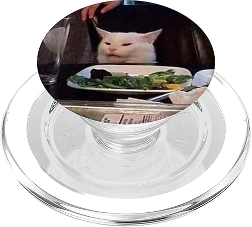 Disgusted Cat PopSockets PopGrip agarre intercambiable para teléfonos y tabletas PopSockets MagSafe PopGrip para iPhone