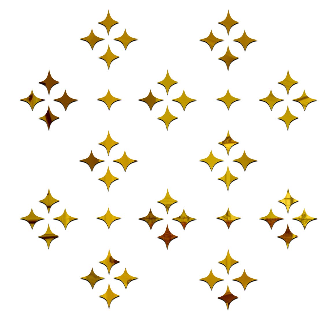 Walltech 50 Star Golden 3D Mirror Acrylic Wall Sticker, Unframed (B08GG6H4MC) Amazon Price History, Amazon Price Tracker