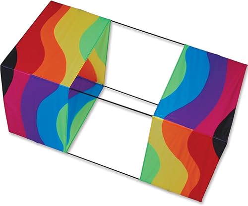 Cometa de caja tradicional (40 pulgadas) - Arco iris ondulado
