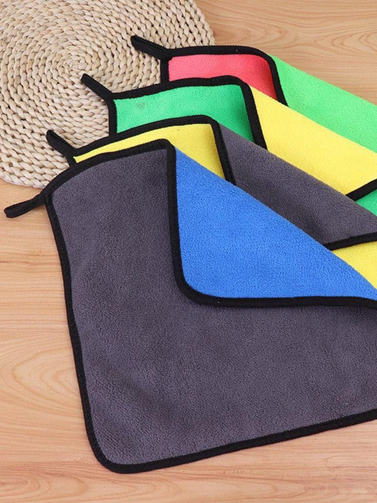 Microfiber Cloth Duster Hand Hanging Towel Cleaning Dusting Super Absorbent Home, Kitchen, Glass, Car, Bike | 16 x 16 Inch | Machine Washable | Dirt Remover | Pack of 2 Pcs (B0D3ZBDL49) Amazon Price History, Amazon Price Tracker