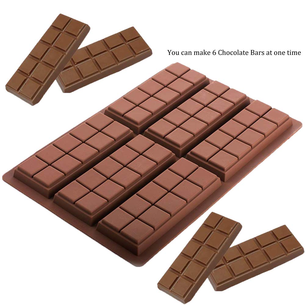 Silicone Chocolate Bar Sweet Moulds Candy Jelly Rectangle Baking Silicon Bakeware Shape Soap Wax Flexible Baking Mould (6 Cell 10 Section) - Image 4