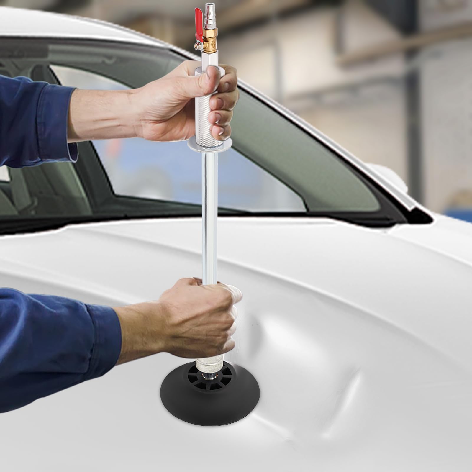3 ventose per auto, martello di scarico pneumatico con 3 ventose, estrattore auto, pressione di lavoro, 3 bar, martello scorrevole con ventosa