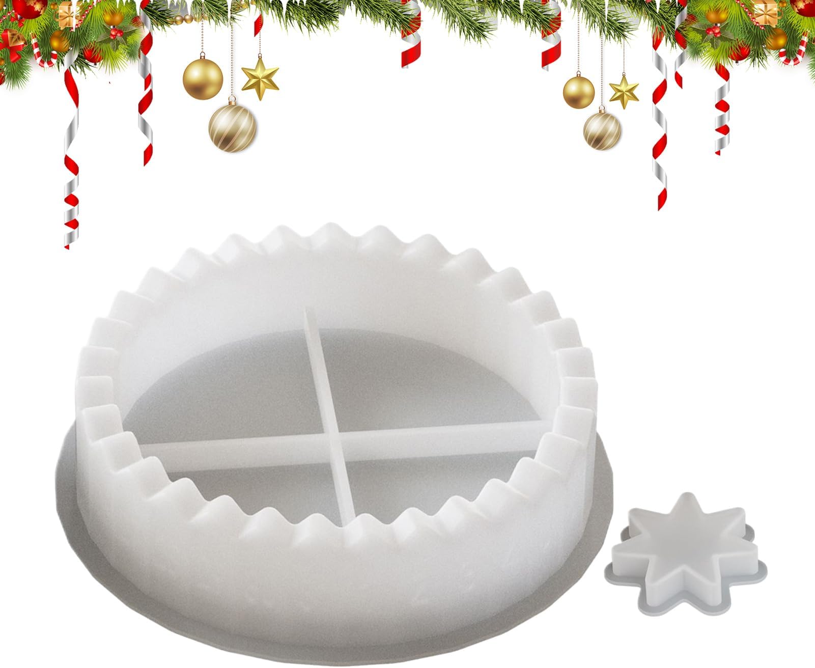 Christmas Molds Silicone,Christmas Candlestick Mold Countdown Calendar | Easy Release Reusable Moulds for Cement Plaster Concrete Project Art Making Holiday Craft