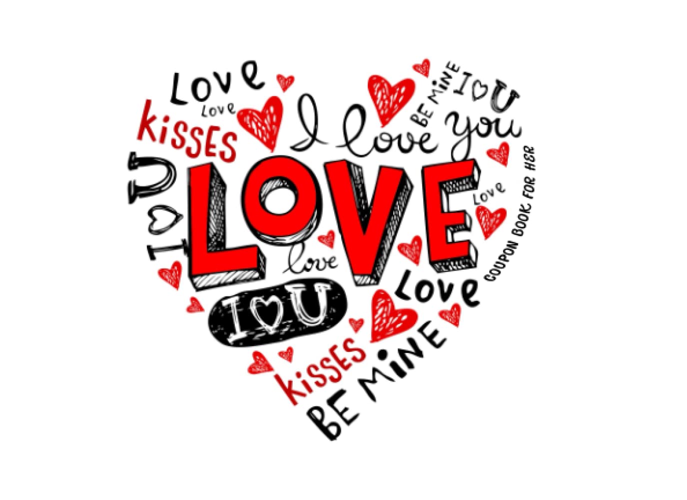 Love Coupon Book for Her: Cute Valentine's Day Gift for Her: Coupon Book for Girlfriend or Wife
