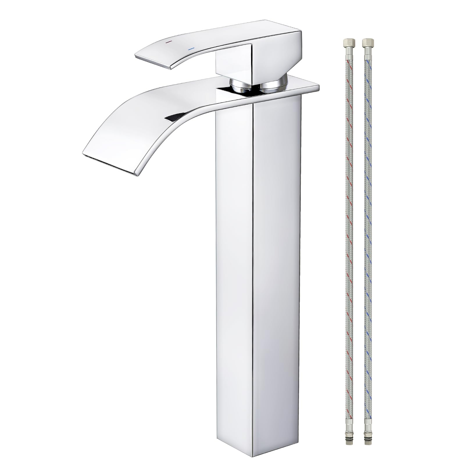 Wasserhahn Bad, Wasserfall Chrom Waschtischmischer mit Ausla