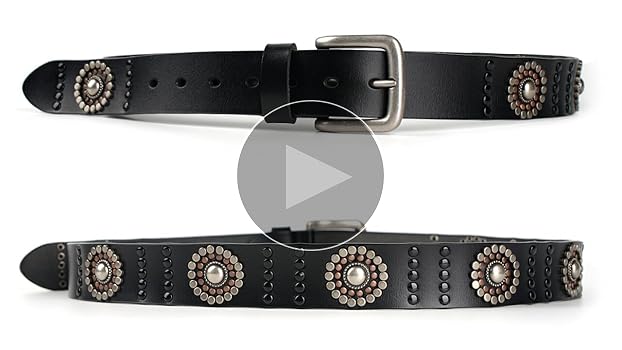 FIORETTO Stylish Mens Studded Casual Italian Cowhide Leather