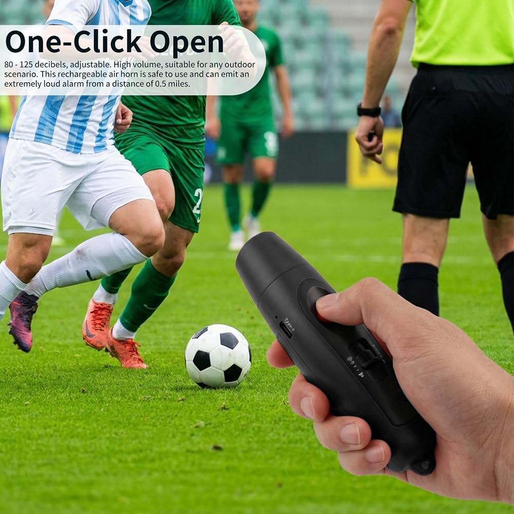3-Tone Electronic Whistle with USB Charging, 130dB High Volume Whistle for Referees, Coaches and Teachers, Outdoor Sports and Camping, with Lanyard and Keychain Compass