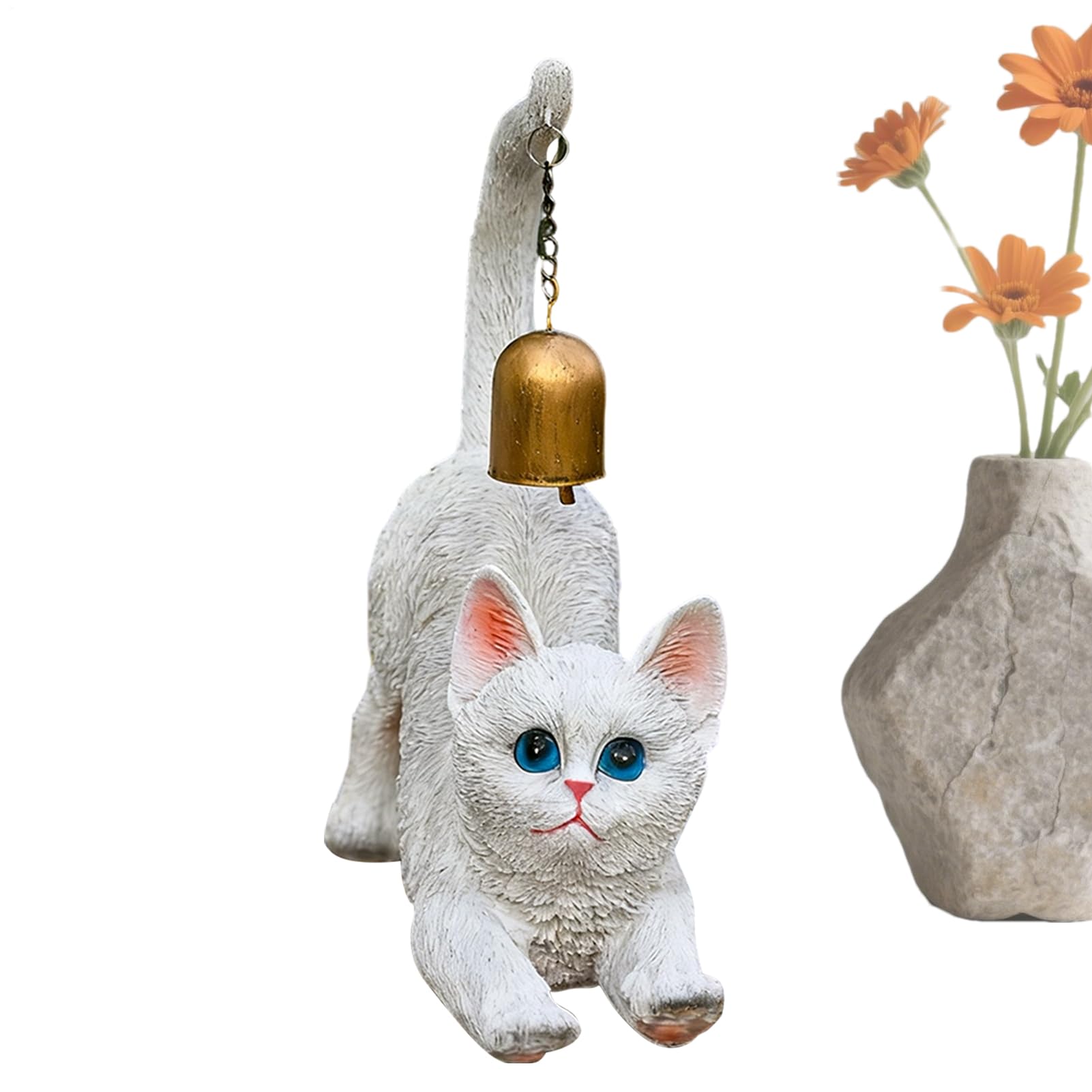Sculpture de chat qui se repasse pour embellir votre balcon et cour