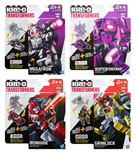 Hasbro Kre-O Transformers Kreon Battle Changers 4 Pack: Megatron, Decepticon Shockwave, Ironhide & Grimlock