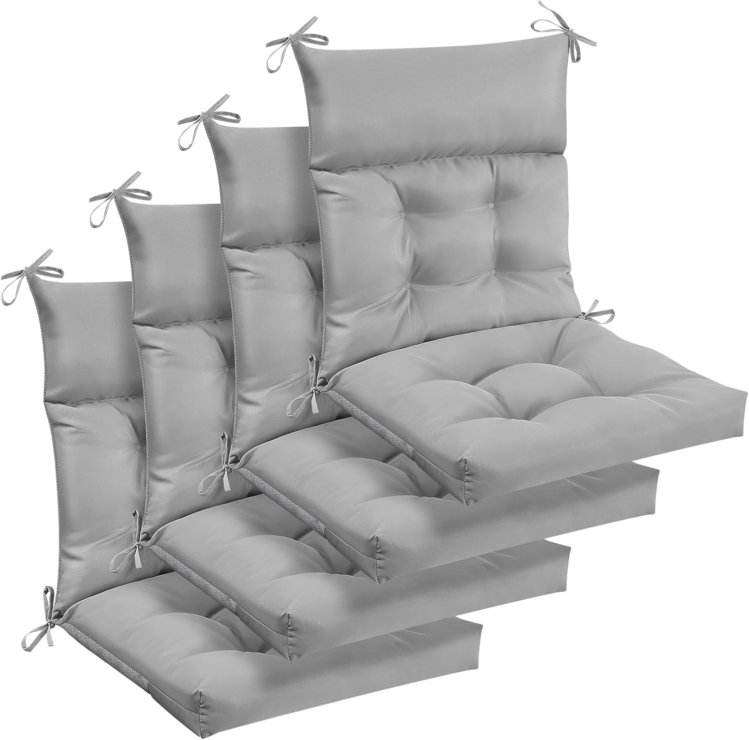 4 Pieces Patio Chair Cushions Outdoor Indoor Seat/Back