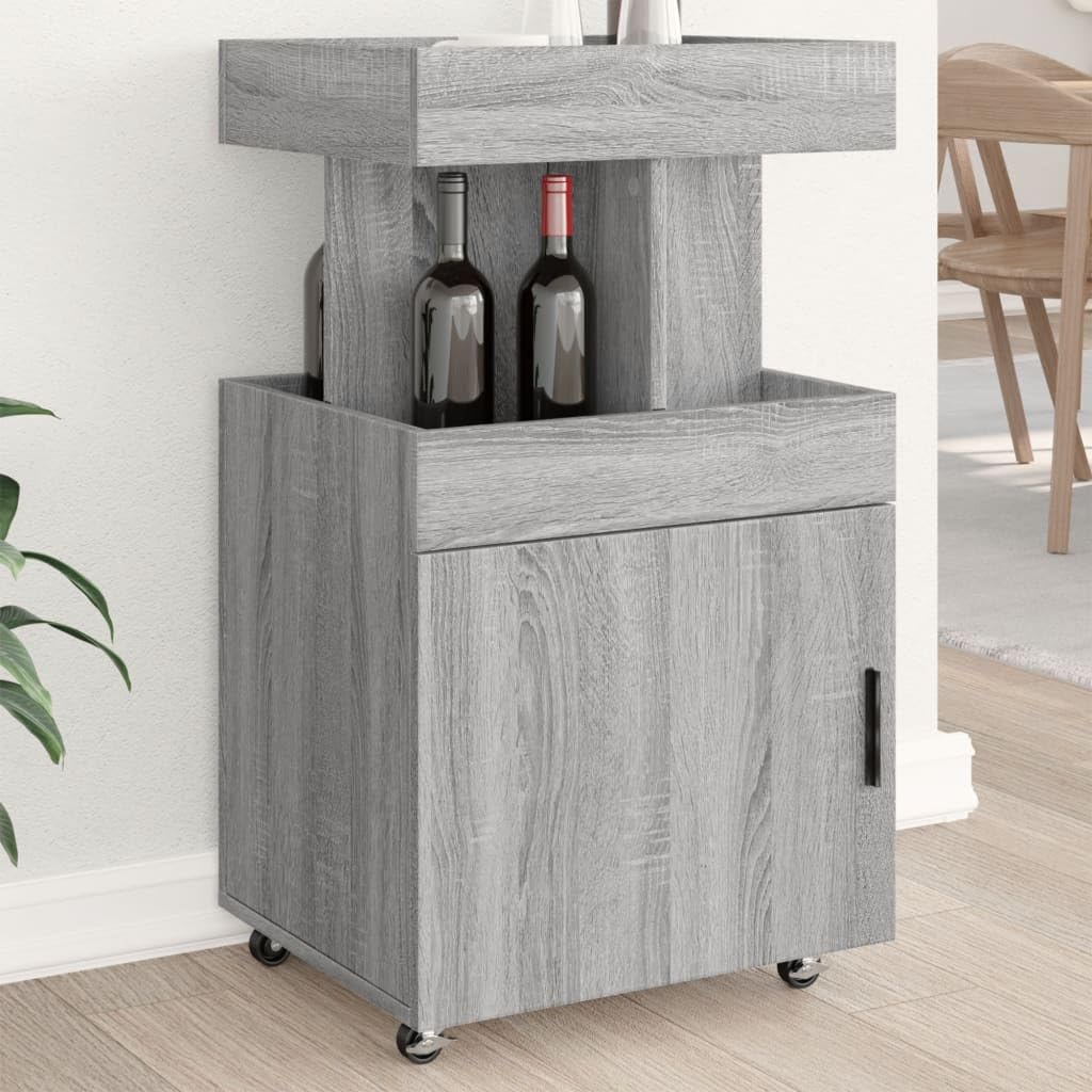 Carrello da bar grigio Sonoma, 50 x 41 x 89 cm, in legno