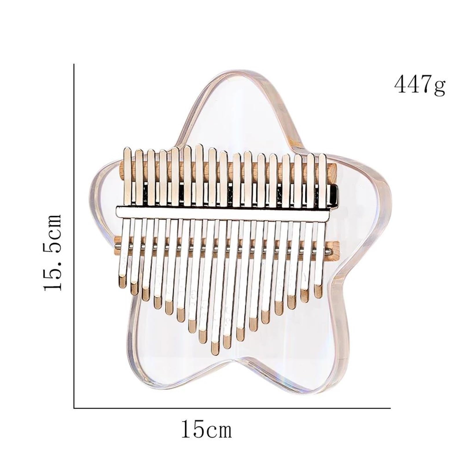 Kalimba 17 Klawiszowy Akrylowy Przezroczysty Instrument Kalimba Z Motywem Starry Sky
