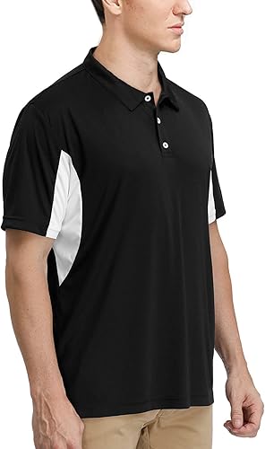 Miniatura 5 de Corna Camisas polo de manga corta para hombre, L-5XL, UPF 50+ que absorben la humedad, estilo casual, secado rápido, camisas de golf