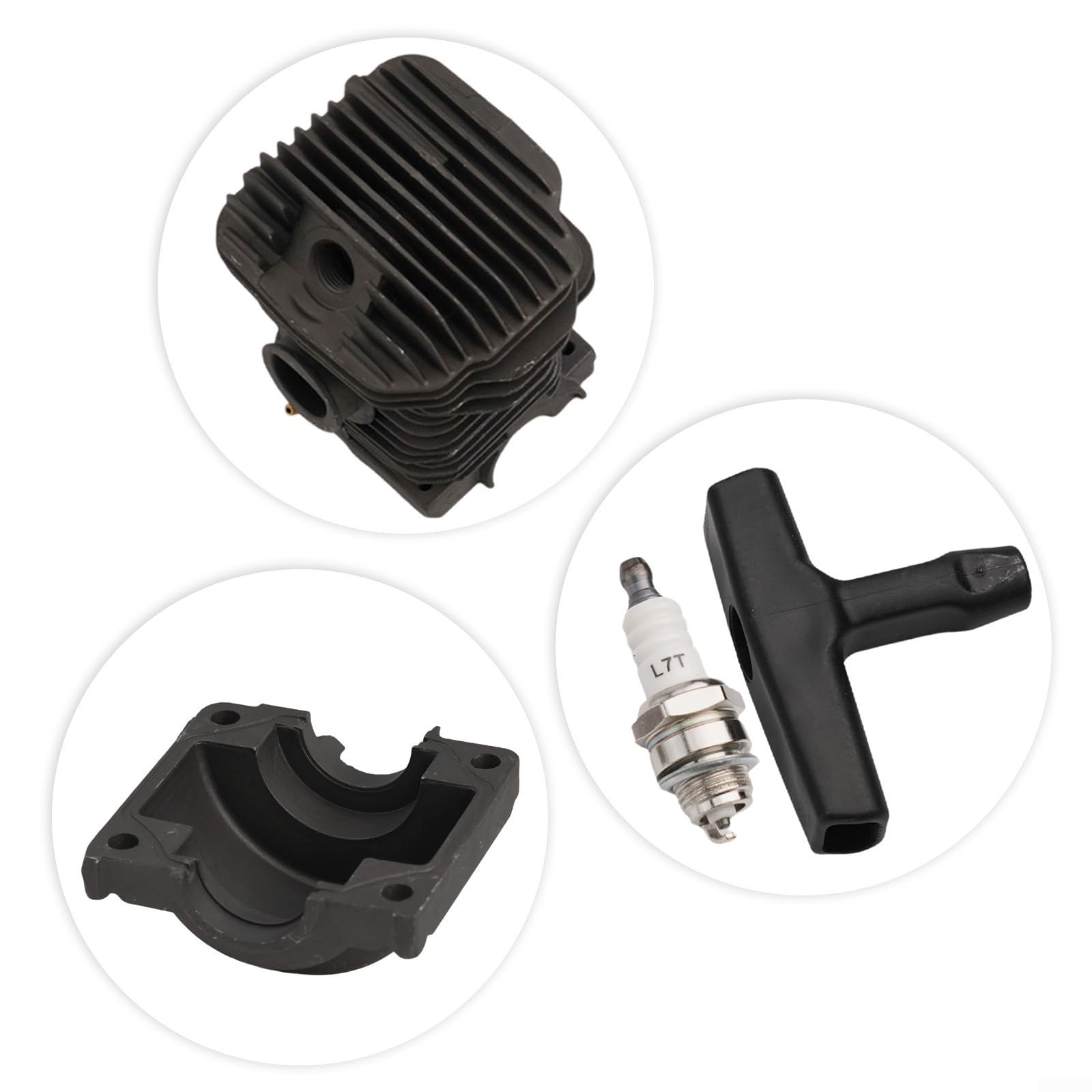 Kit de pistón de cilindro de motosierra, 42,5 mm para 023 025 MS230 MS250, piezas de repuesto del motor del motor, compatible con 1123 020 1209 1123 030 0408