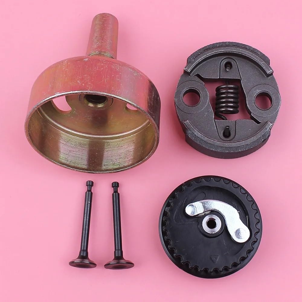 Piezas compatibles para cortacésped GX25 GX25, Repuesto de Motor pequeño, Juego de válvulas de árbol de levas de Tambor de Embrague de 7 Dientes