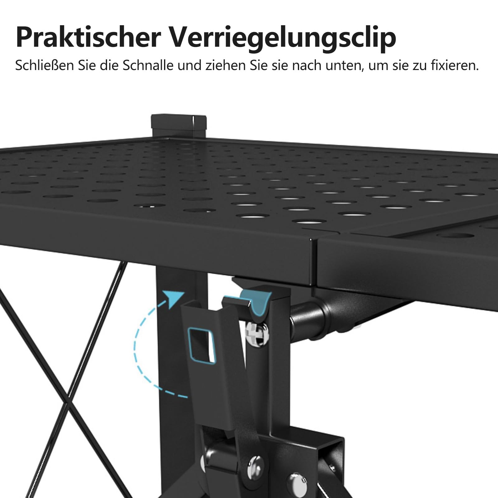 Carrello Pieghevole 3 Livelli - Per Cucina, Ufficio O Bagno (Bianco)