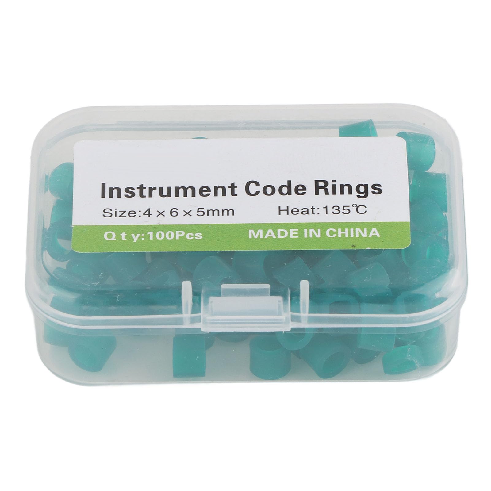 Color Code Rings, 100pcs Dental Color Code Rings, Dental Color Code Rings Accessory Supplies, Silicone Instrument Code Rings for Detal (Green)