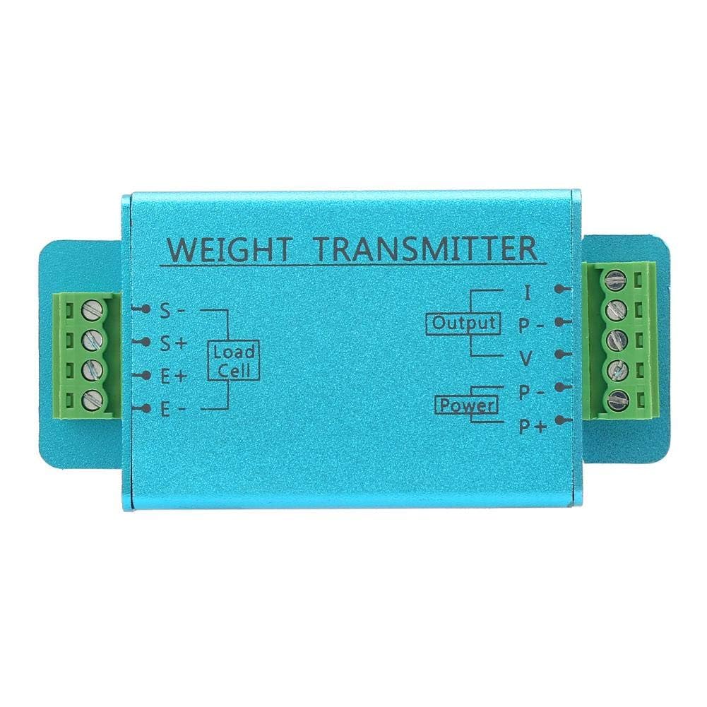 Load Cell Amplifier, Weight Transmitter 4 to 20mA, 0 to 10V Load Cell Transmitter, Zero Point and Gain Adjustable Load Cell Sensor, Transducer Weighing Sensor 83 x 72 MM