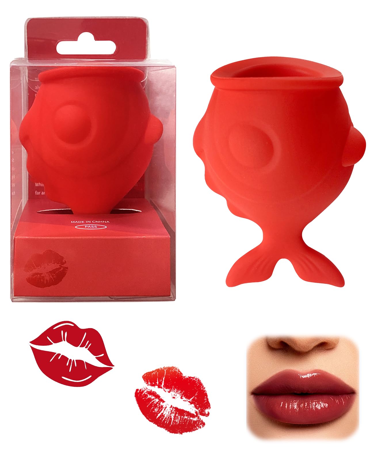 Lip Plumper Tool Soft Silicone Fish Lip Enhancer Suction Plumping Device Pump for Fuller Thicker Mouth Fastly