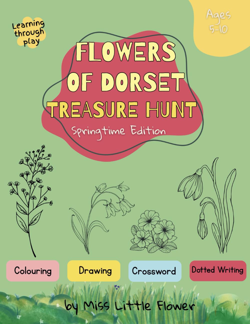 Flowers of Dorset Treasure Hunt: Springtime Edition: Drawing & Colouring Book