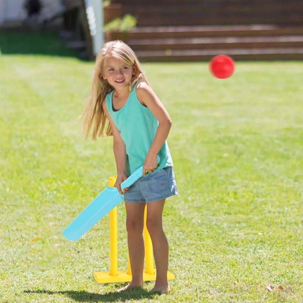 Dianzan Jouets De Cricket en Plastique, Ensemble De Battes De Cricket, Ensemble De Golf pour Enfants, Jouets De Sport pour Tout-Petits, Ensemble De Golf Éducatif Précoce pour Enfants