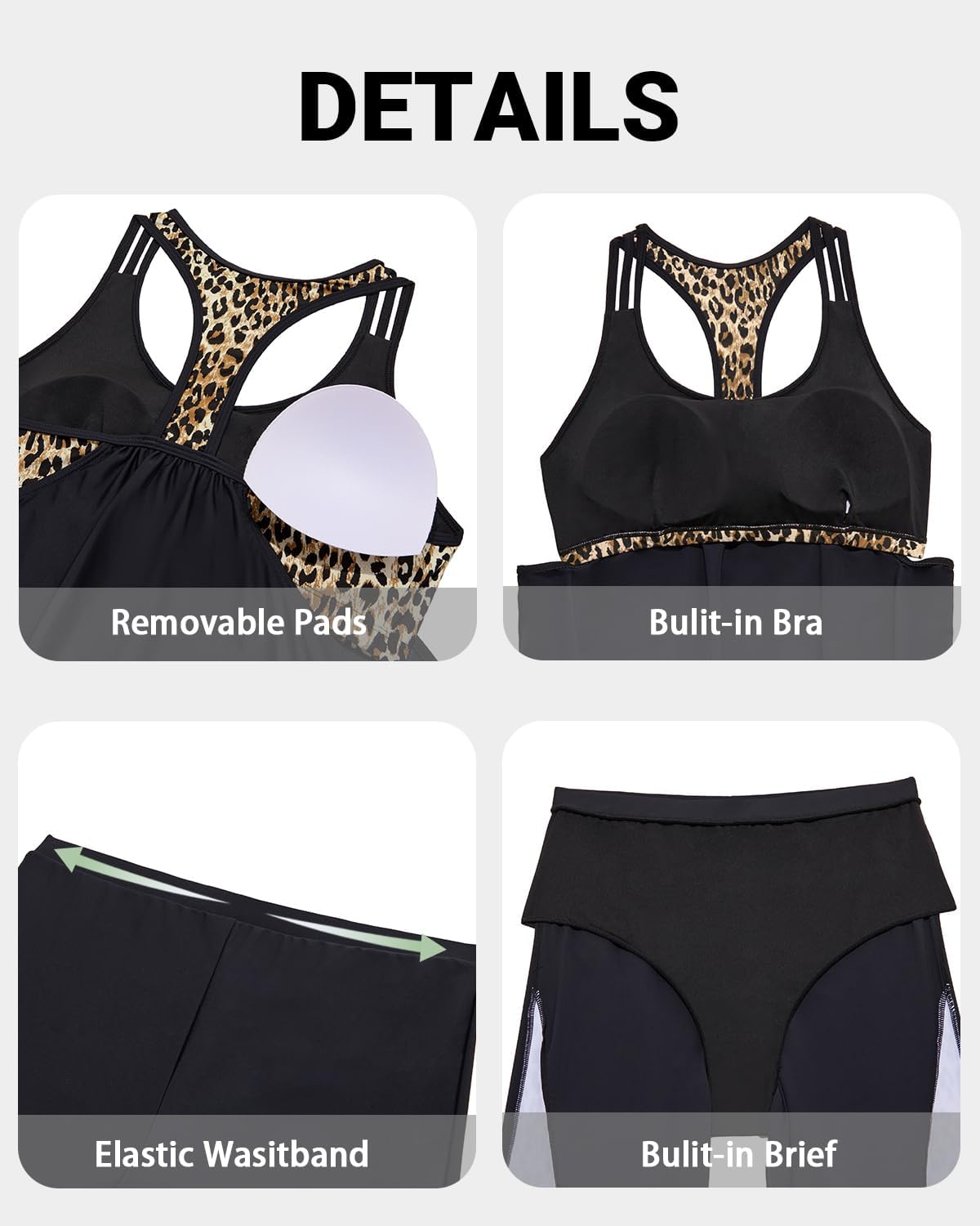 Daci Women Plus Size Tankini Swimsuit - Tummy Control 2 Piece Bathing Suit with High Waisted Capris Shorts 2025 Swimwear - Image 4