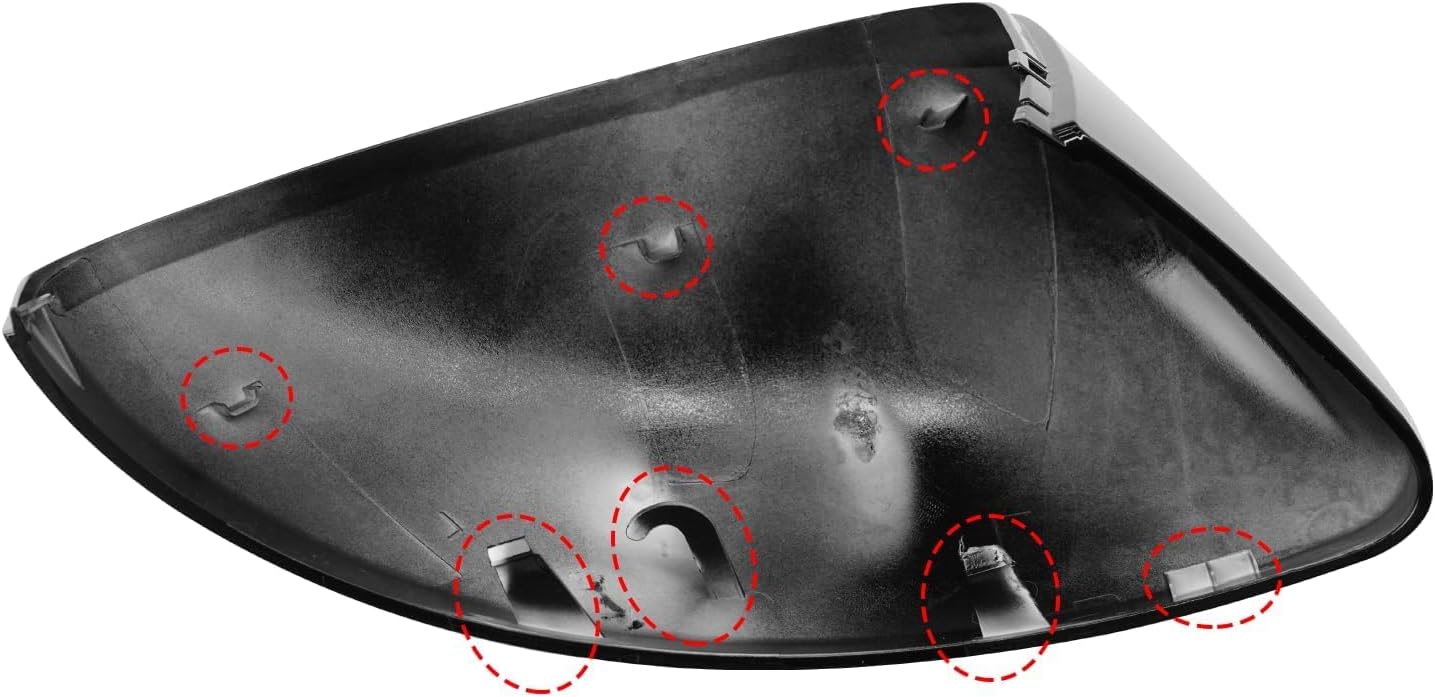 Moonlinks Compatible with Nissan Altima 2019 2020 2021 2022 2023 2024 2025 Left Side Mirror Cover Replacement, Glossy Black Exterior Left Driver Side Door Rear view Mirror Cap Trim