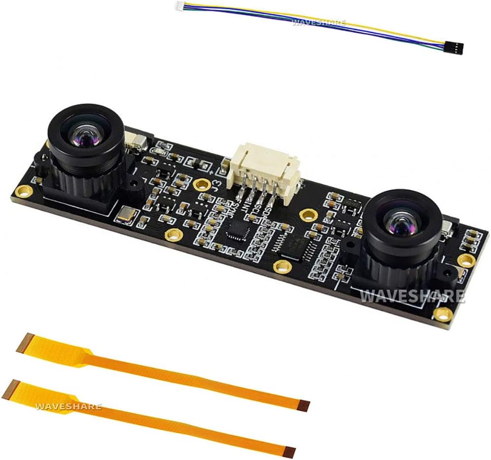 Binocular Camera Module Dual IMX219 8 Megapixels Stereo Vision Depth Vision Supports Jetson Nano Developer Kit B01and Fits Raspberry Pi CM3/CM3+ Expansion Boards for AI Vision Applications