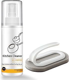 NeatFreakz Kitchen Cleaner with Nano Carborundum Sponges for Pots, Neat Freakz All-Purpose Kitchen Pots and Pan Cleaner, Bubble Cleaner Foam Spray, Multifunction Foam Cleaner for Oven, Stove (1)