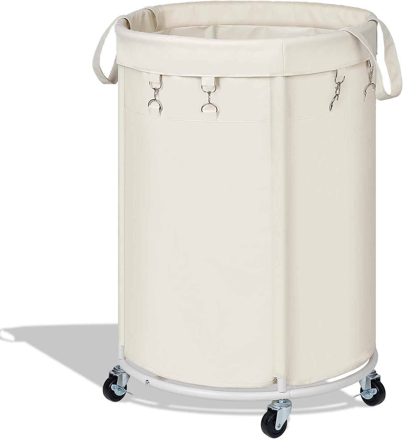 efluky 150L Laundry Basket with Wheels, Large Rolling Laundry Hampers with Handles for Bathroom, Bedroom & Laundry Room, Beige