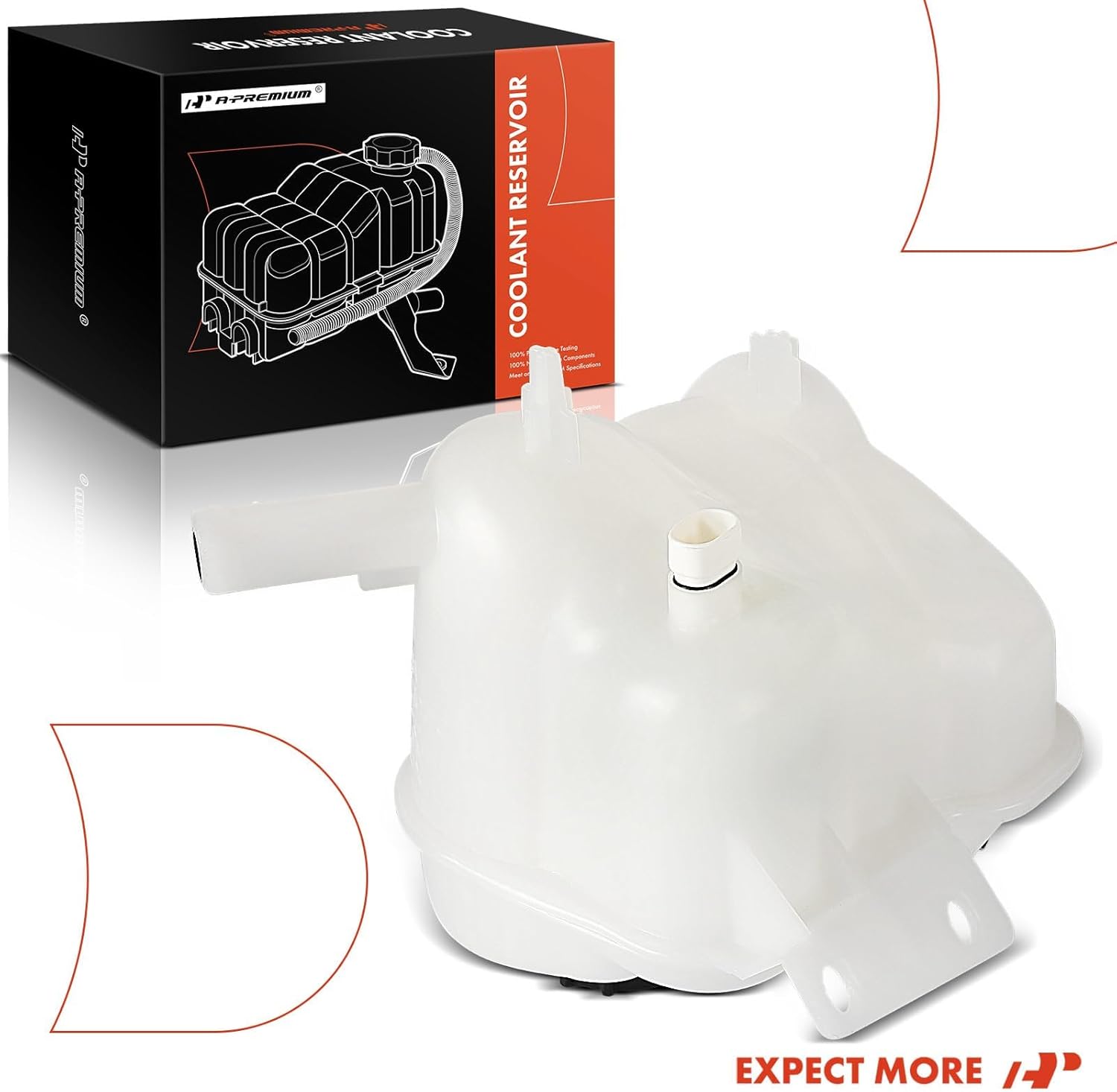 A-Premium Engine Coolant Overflow Recovery Reservoir Tank [with Cap & Sensor] Compatible with Saturn SC 1992, SC1/SC2 1993-2002, SL/SL1/SL2 1992-2002, SW1 1993-1999, SW2 1993-2001, 1.9L - Front