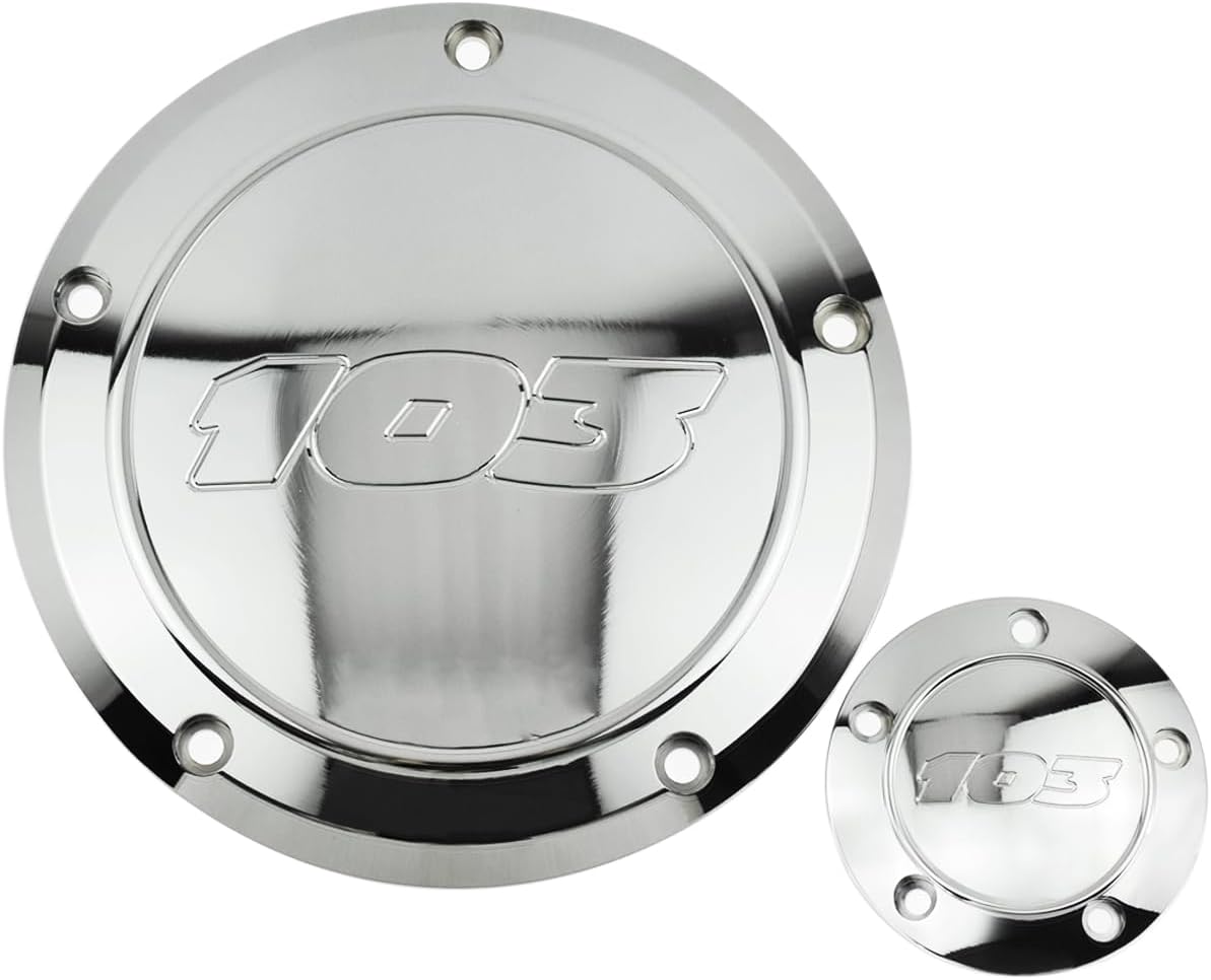 Motorcycle 103 Derby Cover Timing Points Cover Set Fit for Harley Dyna Softail Touring 1999-2017 Chrome