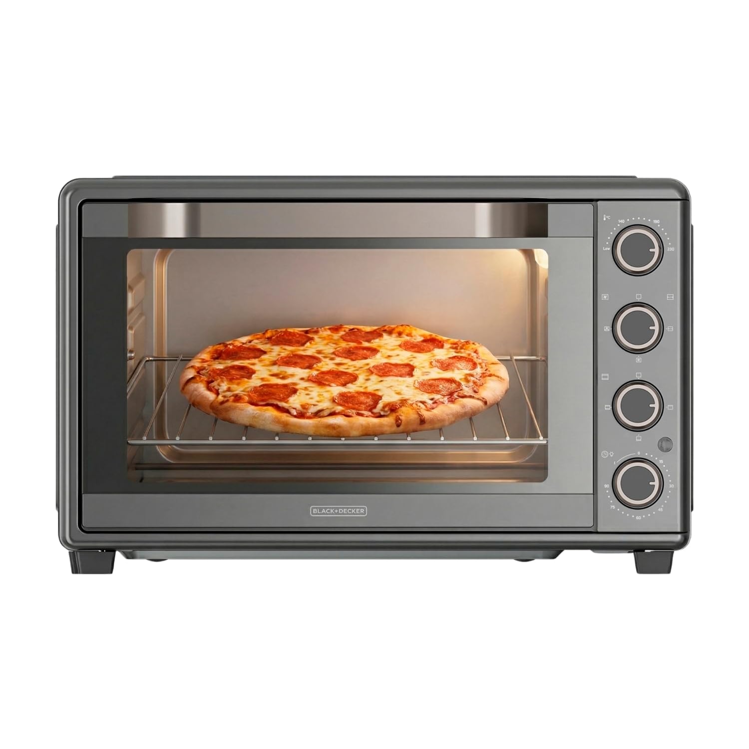 Black+Decker - Horno Eléctrico 45L 2000W, 15 Funciones, 100-230°C