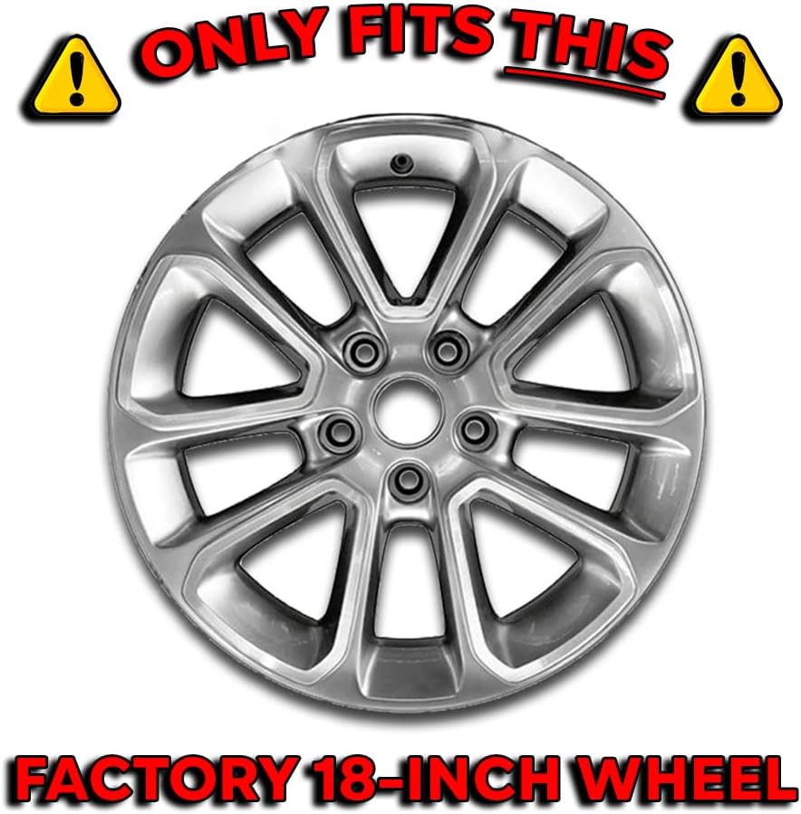 Set of 4 18" 5 Y Spoke Wheel Skins for Jeep Grand Cherokee Laredo 2022-2025 - Gloss Black
