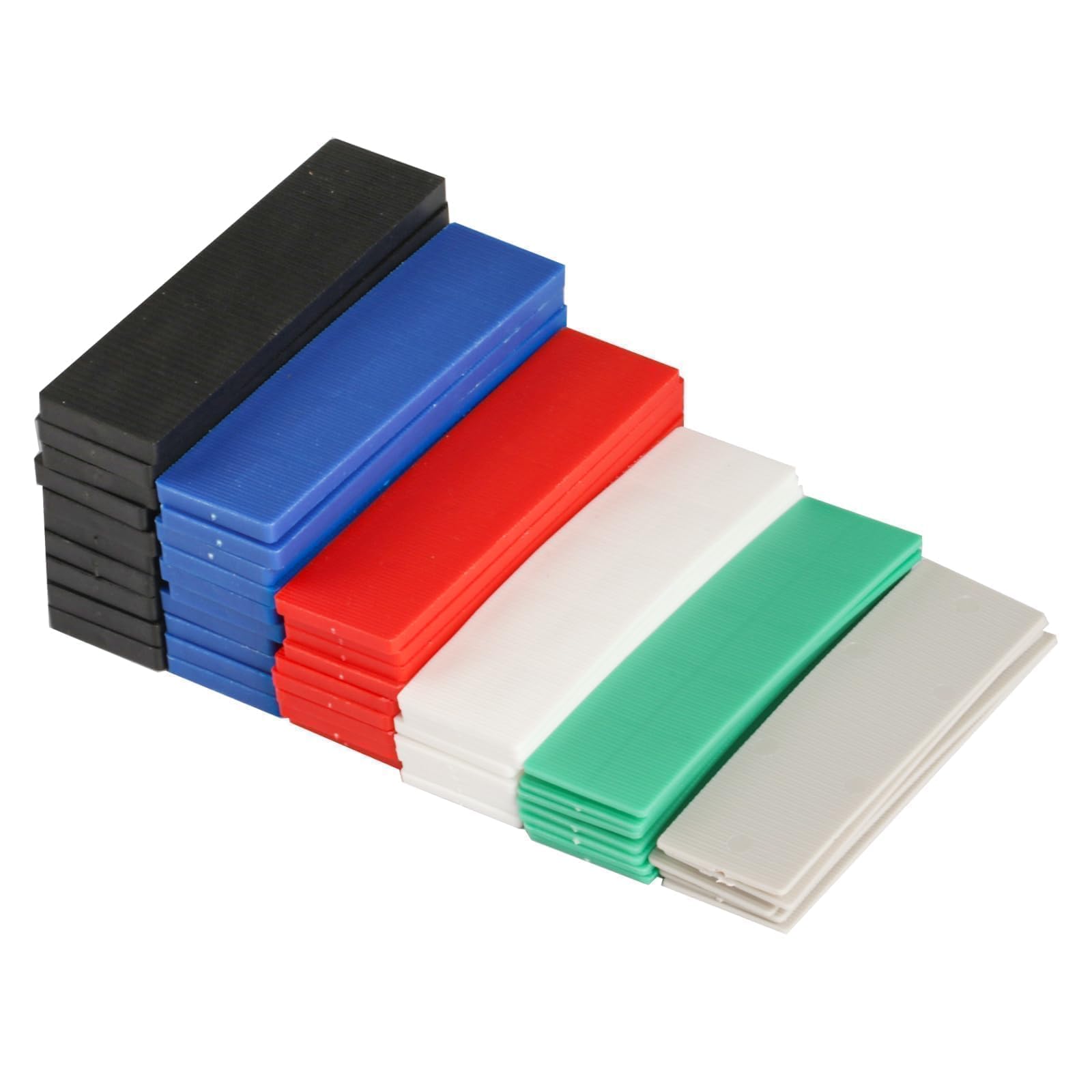 Pack of 72 Spacers, Plastic Underlay Plates, Plastic Glazing Blocks Set, Underlay Plates, Plastic Spacer Blocks, Glass Blocks, Spacers, Window Blocks for Laying Tiles (6 Sizes)-image-39