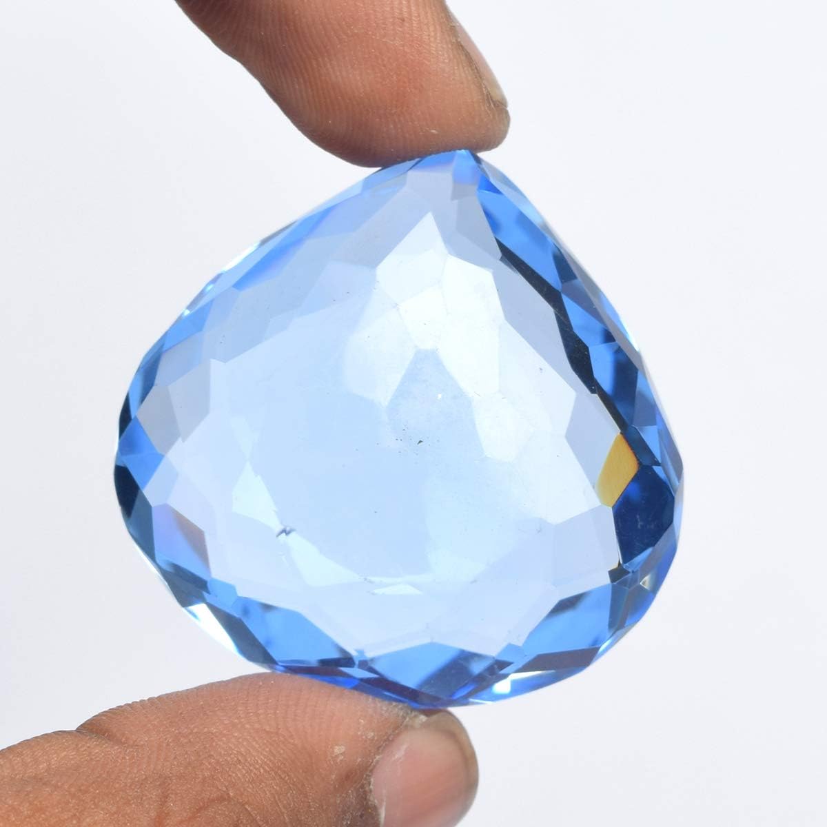 GEMHUB Blue Topaz Pear Faceted Loose Gemstone 137.80 Ct Shiny Blue Topaz Loose Gemstone for Home Decoration