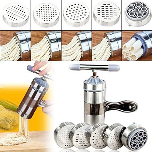 Hand-cranked press noodle machine - Stainless Steel Pasta Noodle Maker Fruit Juicer Press Spaghetti Kitchen Machine