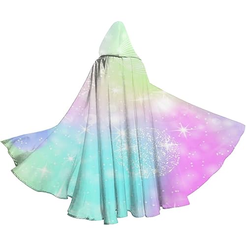 Ybovejuk Indigo Navy Blue Southwest American Indian Cloak Unisex Halloween Robe Full Length Hooded Cloak for Christmas Party