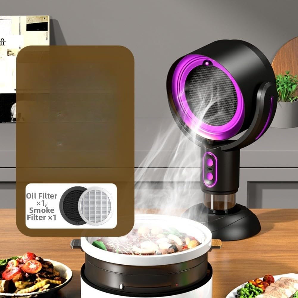 Extractor de Humo Recargable ABS Ajustable(Purple Direct insertion)