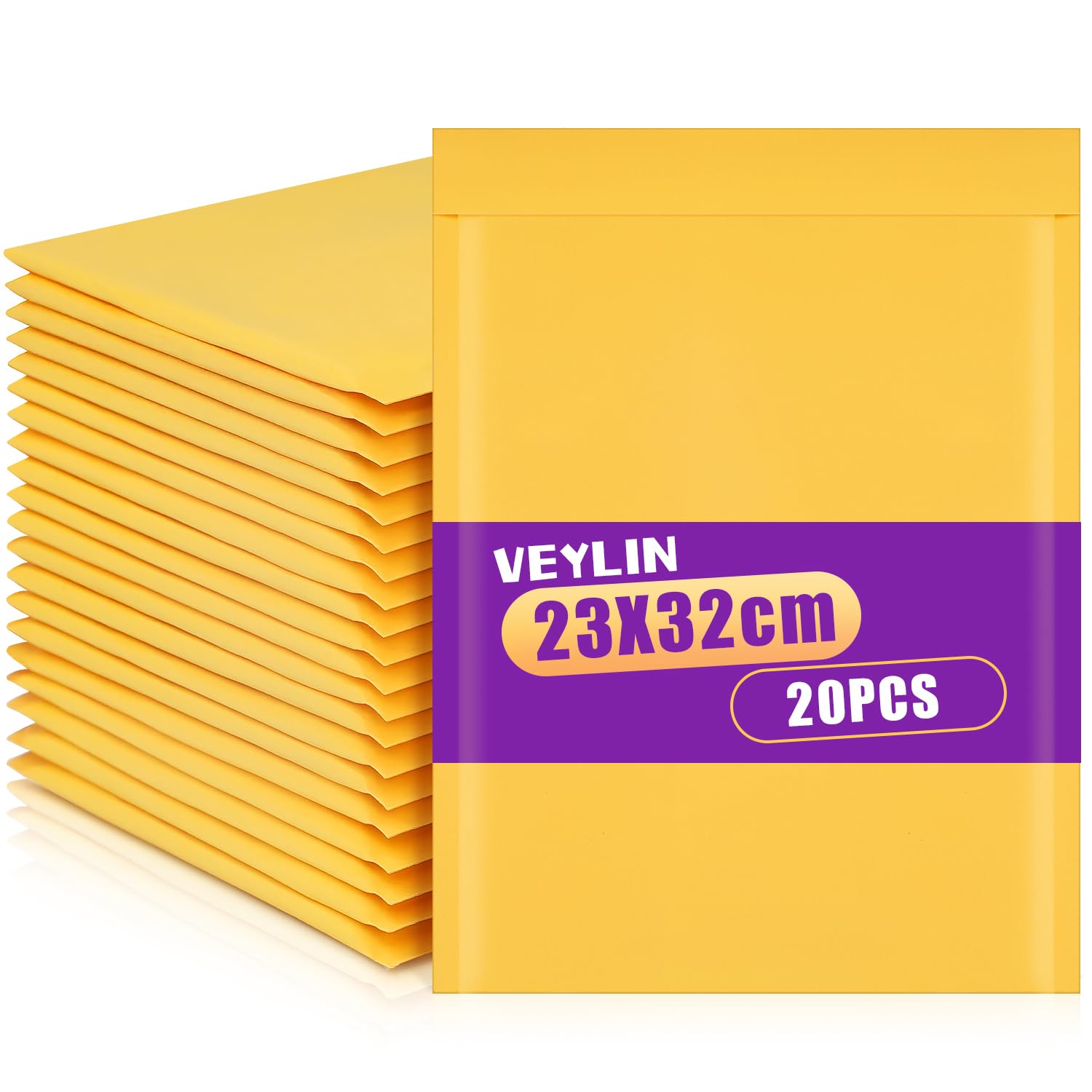 VEYLIN 20 Pack Jiffy Bags A5 Bubble Wrap Envelopes Large Padded Envelope Mailers, 230 x 320MM