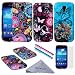 S4 Mini Case, Wisdompro 3pcs Jellyfish Butterfly Pattern Bundle Pack of Color and Graphic Soft TPU Gel Protective Case Covers for Samsung Galaxy S4 Mini (NOT S4 Fit)