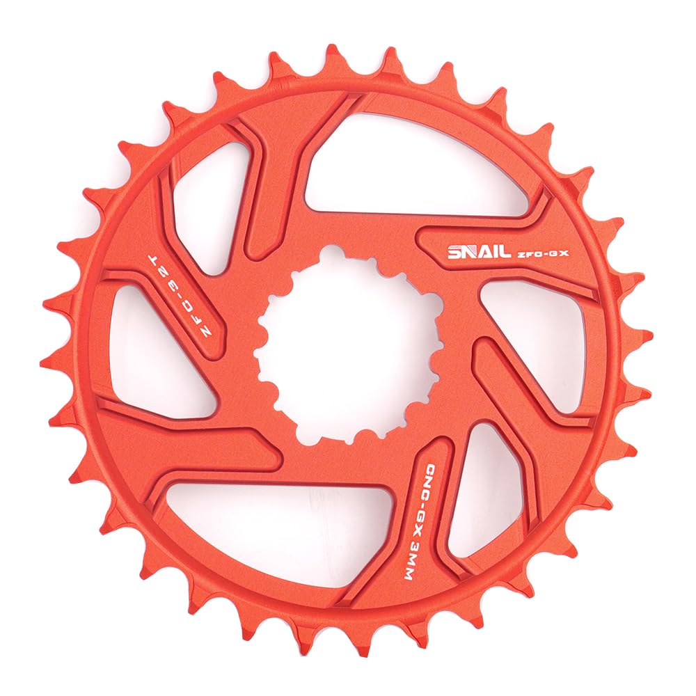 CYSKY Direct Mount Chainring 32T 34T 36T 38T 40T 3mm Offset Narrow Wide Teeth Chainring CNC 7075 Bike Chainwheel for SRAM GXP Interface Crankset (Red, 32T)